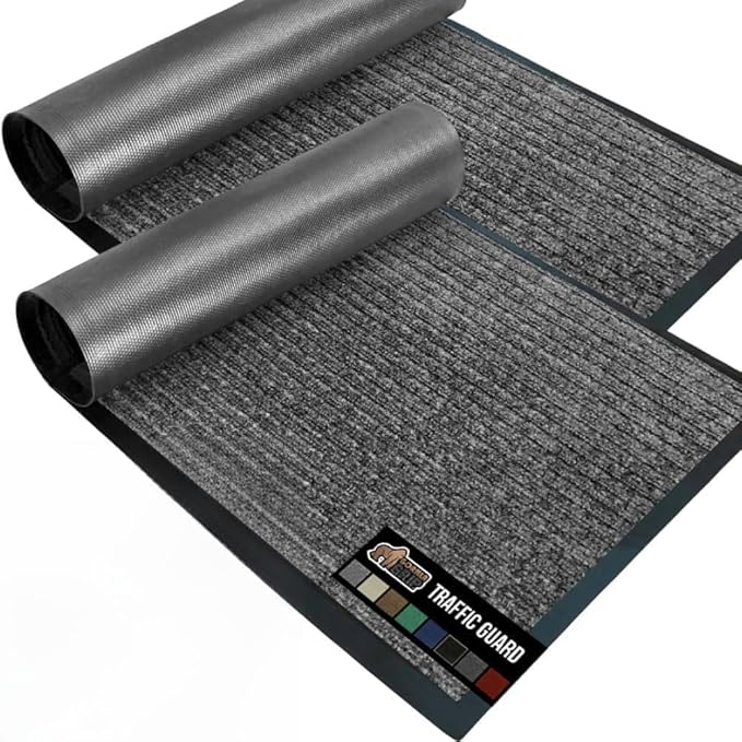 GORILLA GRIP Waterproof Traffic Guard Door Mat, 35x23 2 Pack, Indoor Outdoor by Unknown