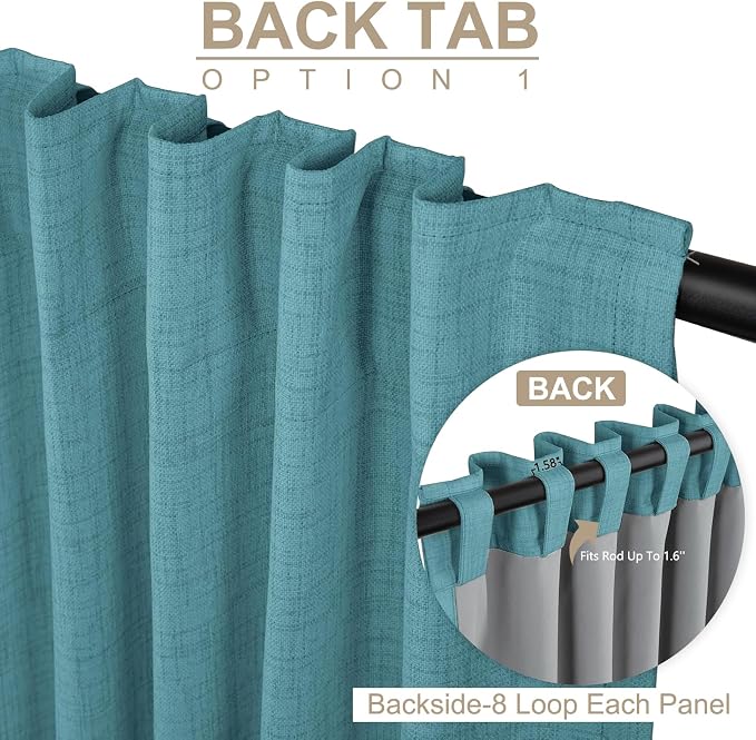 Faux Linen Total Blackout Curtains - Image 3
