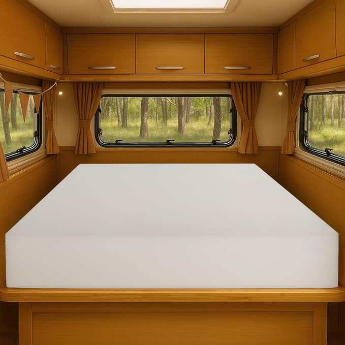 Foamma 10” x 36” x 72” Truck, Camper, RV High-Density Bunk Mattress Foam Replacement, Made in USA, Comfortable, Travel Trailer, CertiPUR-US Certified, Cover Not Included