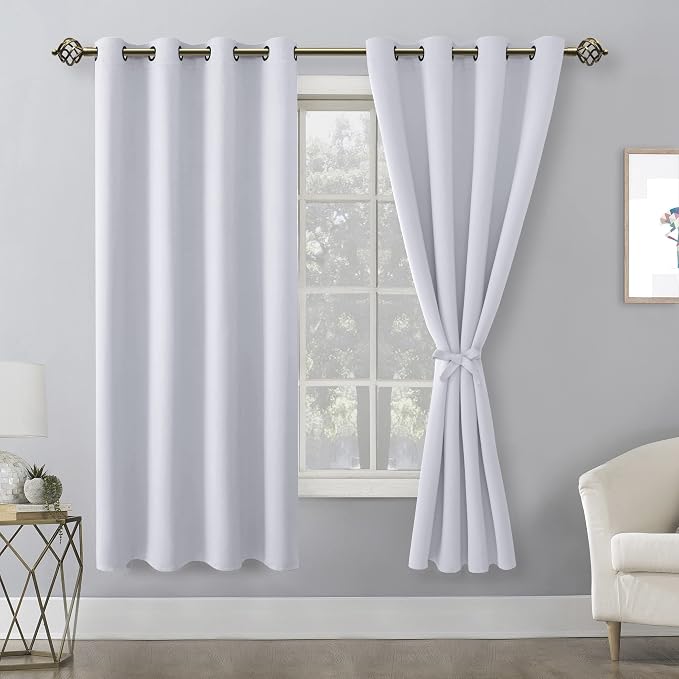 Blackout Curtains for Bedroom, 52 x 63 Inches Length, Window Curtains for - Image 8