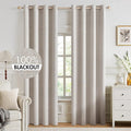 MIULEE 100% Blackout Linen Curtains by MIULEE