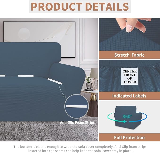 Easy-Going 100% Waterproof Oversized Chair Couch Cover, Stretch Sofa Cover | - Image 4