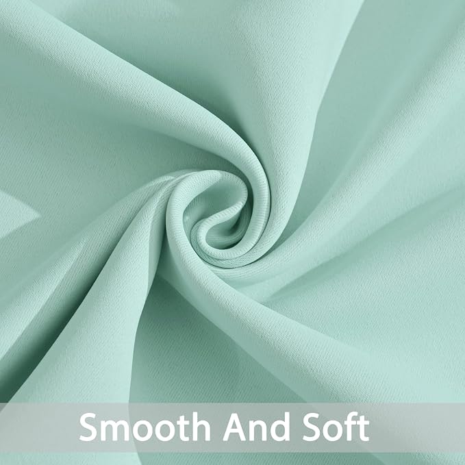 Yakamok Room Darkening Curtains 42x72 inch Length Aqua-Living Room | 2 panels - Image 3