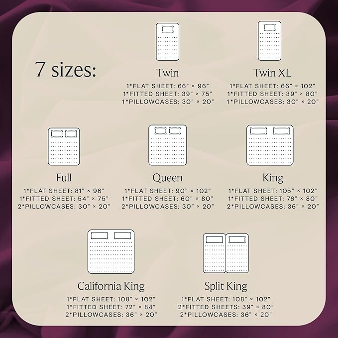 LuxClub 4 PC King Sheet Set, Breathable Luxury Bed Sheets, Deep Pockets Wrinkle Free Cooling Bed Sheets Machine Washable Hotel Bedding Silky Soft - Eggplant King