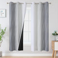 Grey and Greyish White Ombre Blackout Curtains by ESTELARTEXTILER