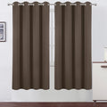 Chocolate Brown Thermal Blackout Curtains/52 x 72 Inch/Set of 2 Panels Room by Lemomo
