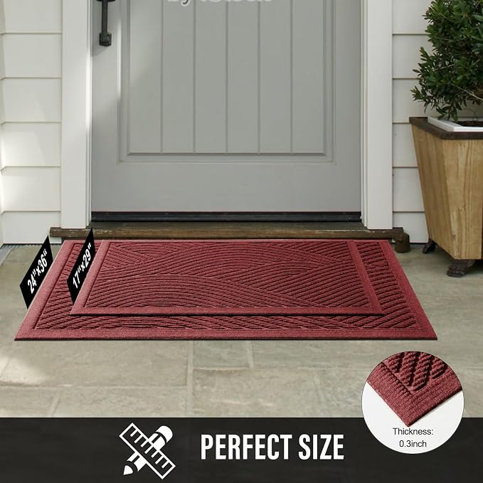 Sturdy Front Door Mat, Absorbent Muddy Dirt Resist Welcome Door Mats Outdoor - Image 6