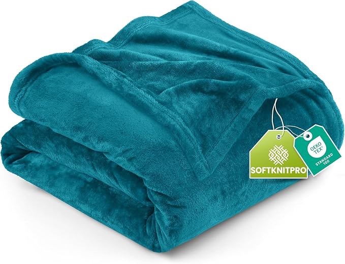 Utopia Bedding Soft Fleece Bed Blanket Full Size Turquoise | Microfiber Plush by UTOPIABEDDING