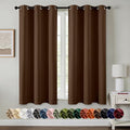 MIULEE Blackout Curtains for Bedroom 2 Panels 40 x 63 Inch Long Brown | Thermal by MIULEE