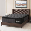 Queen Mattress, 12 Inch Hybrid Mattresses Black with Gel Memory Foam and Individually Pocket Innerspring Euro Top Medium Firm for Motion Isolation, Edge Support