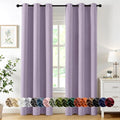 MIULEE Blackout Curtains for Bedroom 2 Panels 40 x 72 Inch Long Lilac | Thermal by MIULEE