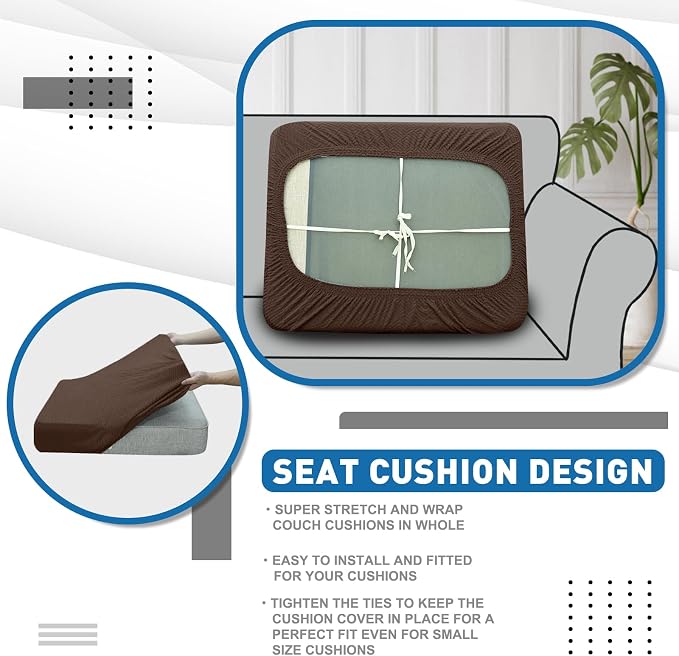 XINEAGE Couch Cushion Covers Seat Cushion Cover Thick Stretch Sofa Slipcovers 1 - Image 6