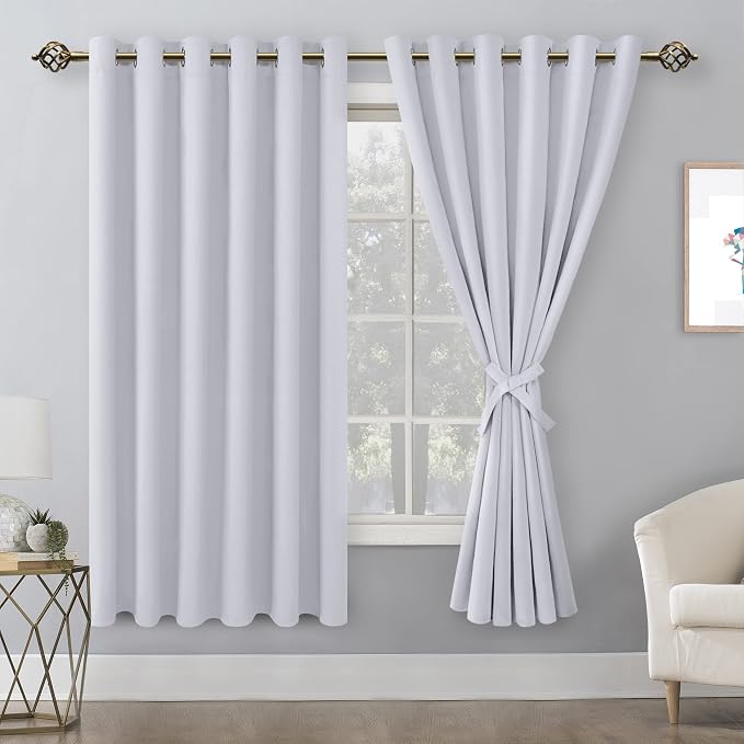 Room Darkening Curtains for Bedroom, 70 x 63 Inches, Energy Saving, Window - Image 8