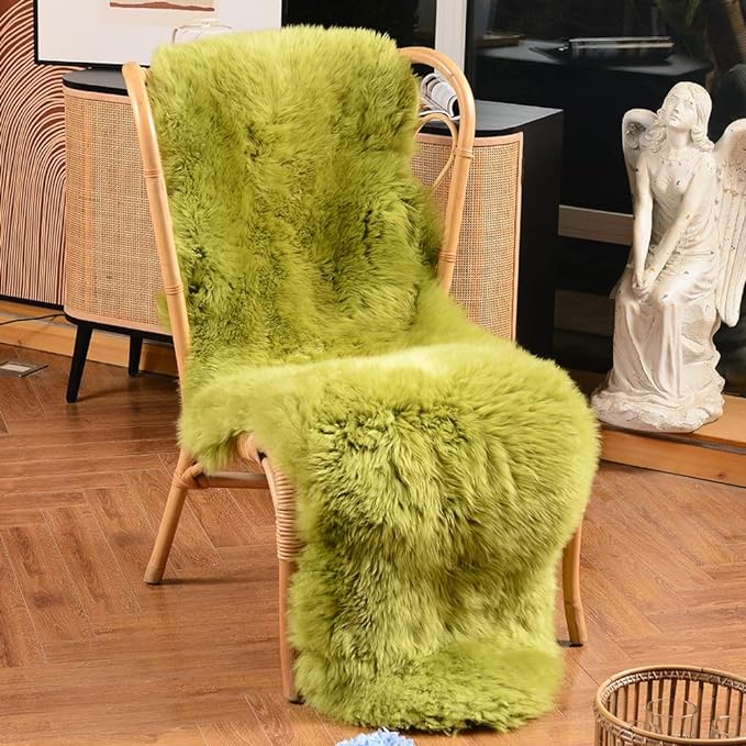 LLB Genuine Sheepskin Area Rug Wool Rug Fur Carpet Fluffy Shaggy Fur Rug by LLB