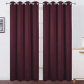 Burgundy Red Thermal Blackout Curtains/52 x 95 Inch/Set of 2 Panels Room by Lemomo