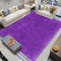 Latepis Fluffy Shaggy Fuzzy Fur Rugs Purple 6.7x10 Large Living Room Rug by Latepis