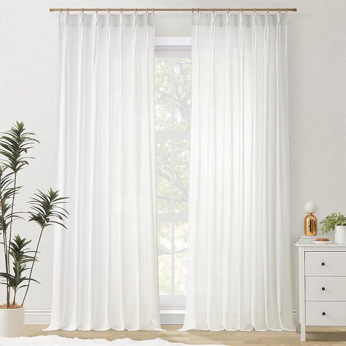 Topfinel Pinch Pleated 92 Inch Curtains 2 Panels - Image 9
