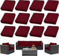 14PCS Patio Cushion Covers, Patio Furniture Couch Seat Slipcovers | Washable by SUKAIKEQA