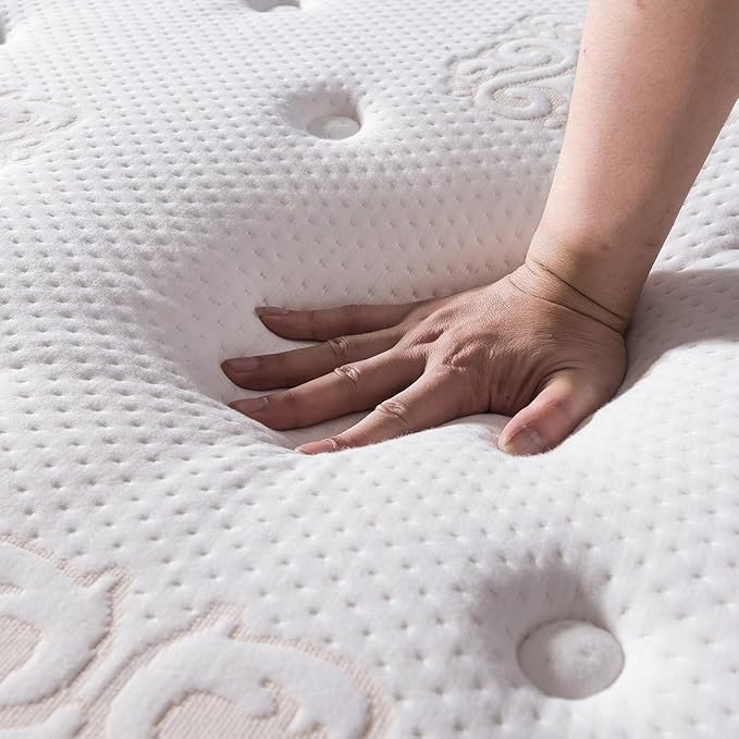 Queen Mattress 11.4 Inch Pillow Top Pocket Spring Hybrid Mattress, Memory Foam Innerspring Firm Bed in a Bag