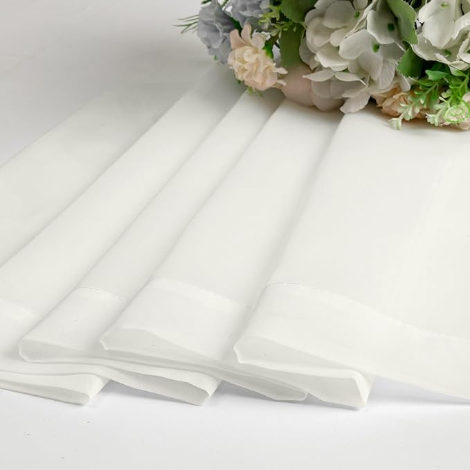 Short Sheer Curtains 30 Inches 2 Panels Set, Kitchen Tiers Light Filtering Rod - Image 6