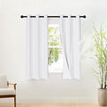 NICETOWN 100% Blackout White Curtains 63 inch Length, Grommet Thermal Insulated by NICETOWN