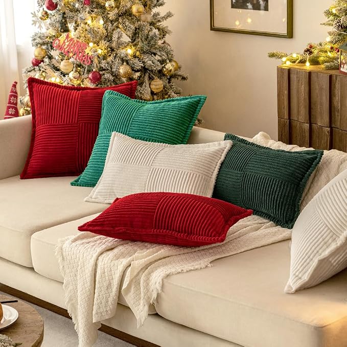 MIULEE Decorative Lumbar Throw Pillow Covers 12x20 Inch White 2 Pack | Boho - Image 5