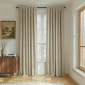 NICETOWN 100% Black Out Curtains 84 inch Long, Thick Linen Blend Rod Pocket & by NICETOWN