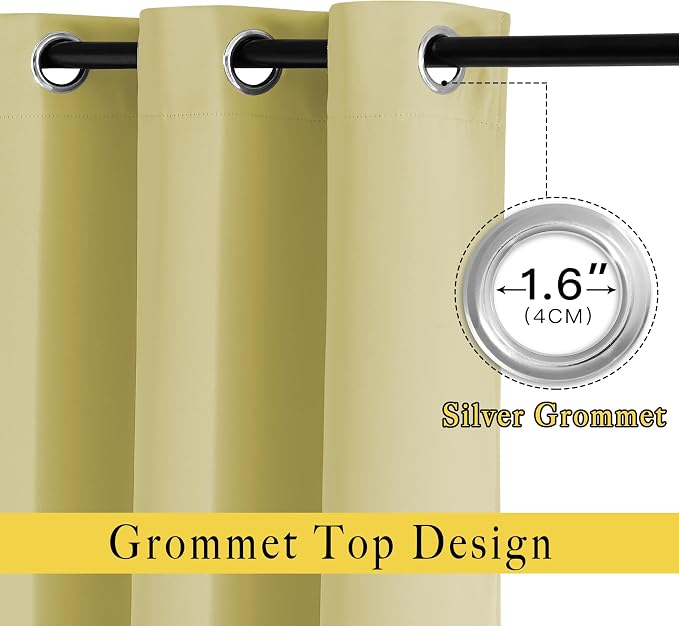 NICETOWN Room Darkening Curtain Panels Grommet - Image 2