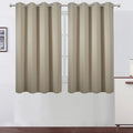 Beige Thermal Blackout Curtains/52 x 54 Inch/Set of 2 Panels Room Darkening by Lemomo