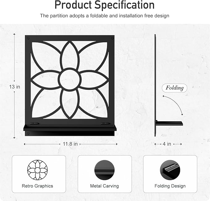 Flower Candle Wall Sconce, Retro Bathroom Wall Decor, Black Minimalism Wall Art for Living Room Bedroom Bathroom (2 Pack 11.8 x 13 in)