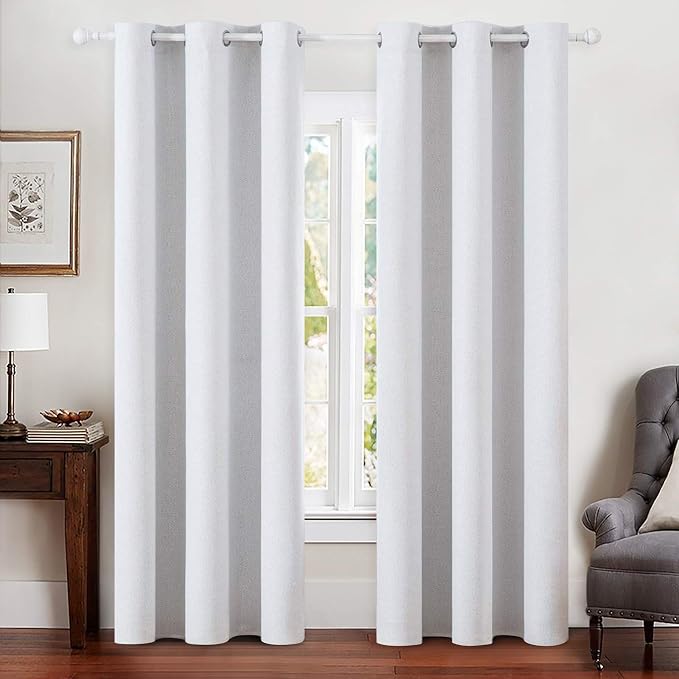 MIULEE 100% Blackout Linen Curtains by MIULEE