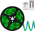echosari Green LED Strip Lights Battery Powered, 90 LED 2835 SMD Strip Lights 9.8 Ft Cuttable Self-Adhesive Strip Lights with Remote Timer for Outdoor Indoor Party Bedroom Decoration