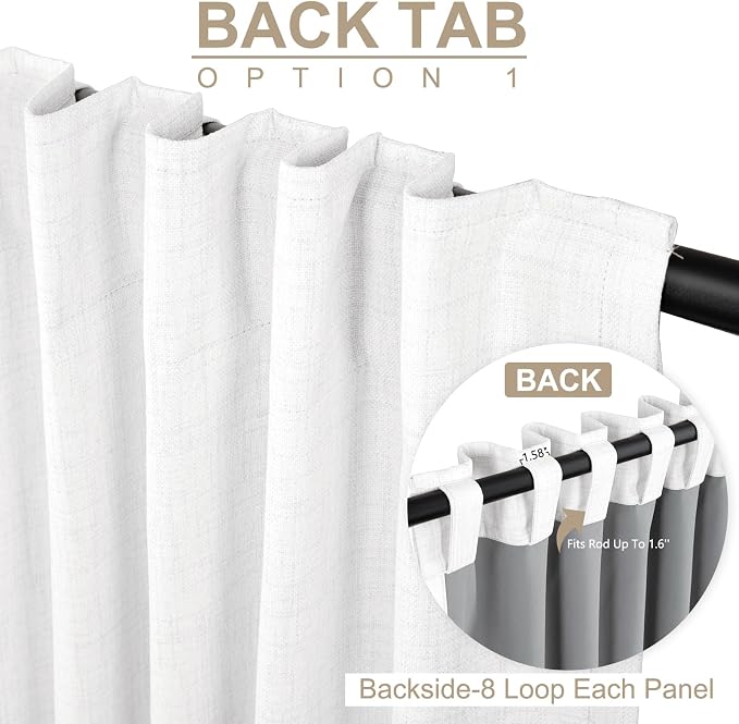 Faux Linen Total Blackout Curtains - Image 3