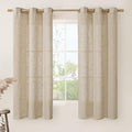 Sheer Linen Curtains 63 Inches Long by LAMIT