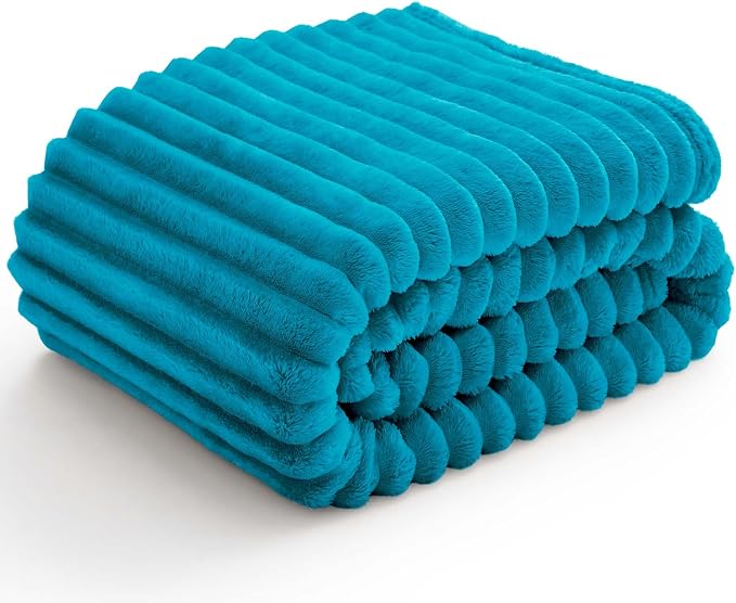 BEDELITE Striped Fleece Throw Blanket, Soft Cozy, Lightweight Warm, - Image 7