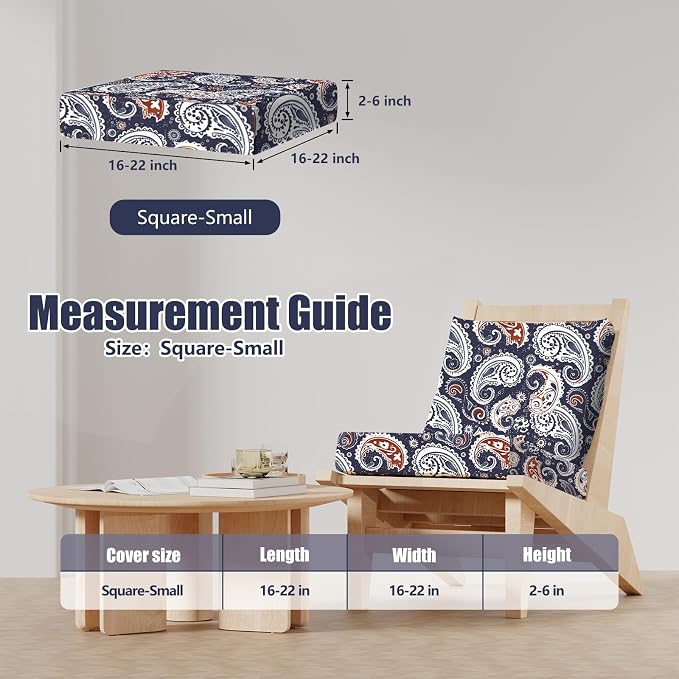8Pcs Outdoor Cushion Covers, Stretch Patio Furniture Couch Chair Slipcovers | - Image 2