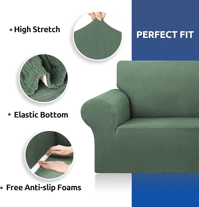 Stretch Oversized Couch Covers for Sofa Slipcover, Soft Jacquard Non-Slip - Image 7