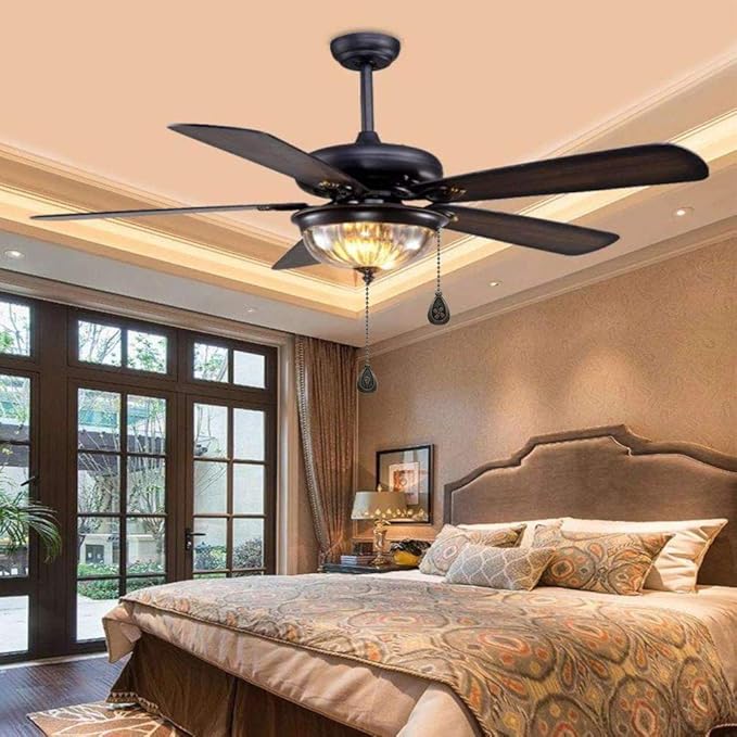 Bronze Ceiling Fan Pull Chain Set, Decorative Pull Chain Pendant Extension, 12 Inches Lighting & Fan Beaded Ball Fan Pull Chain Extender with Connector (2 Pack)