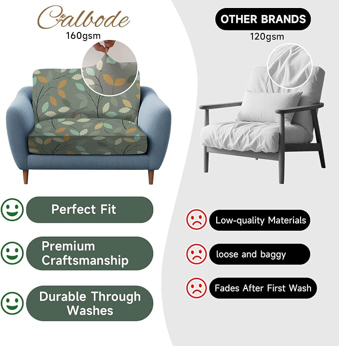 CALBODE 12Pcs Stretch Patio Cushion Cover - Image 4