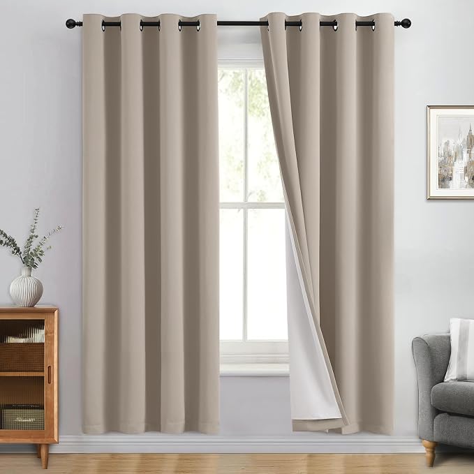 Yakamok Natural Blackout Curtains 72 Inches Long by Yakamok