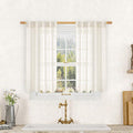 Semi Sheer Linen Curtains 40 Inch Length by LAMIT