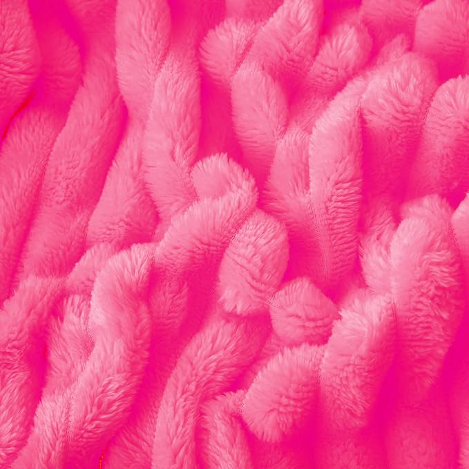 Hot Pink Fleece Throw Blanket 50”×60” - Image 6