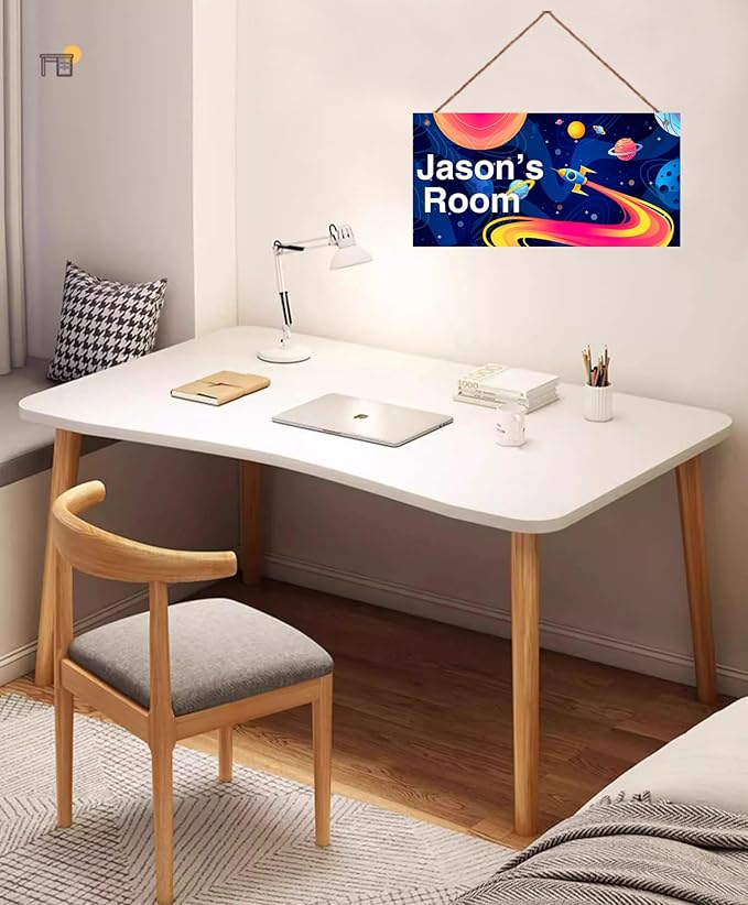 Personalized Rocket Signs Wall Art Decoration Exquisite Decorative Sign For Little Man Cave Custom Name for Kids Room Nursery Door Wall Decor Outer Space Universe Decor For Boys Room