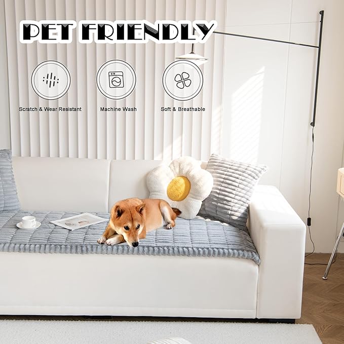 ZQFFB Couch Cover for Dogs Washable Non-Slip Pet Friendly Sofa Protector | - Image 2