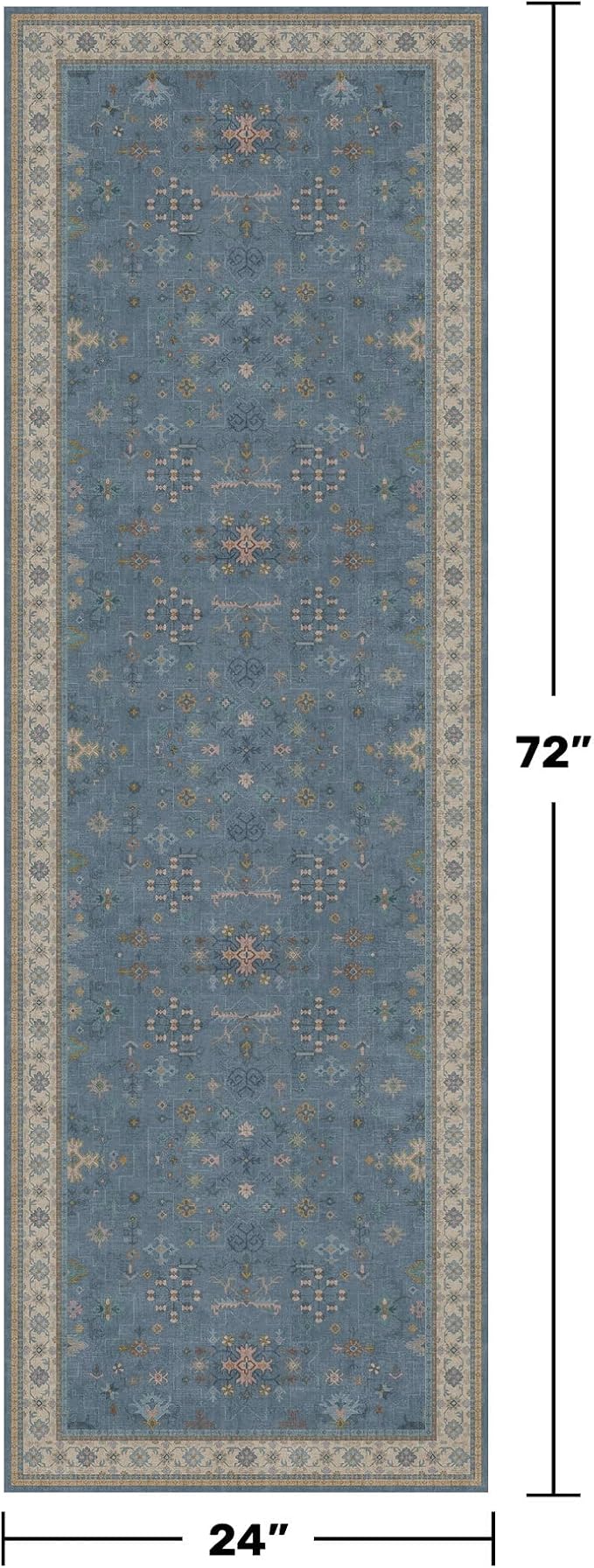 Boho 2x6 Non Slip Kitchen Rug Runner - Image 2
