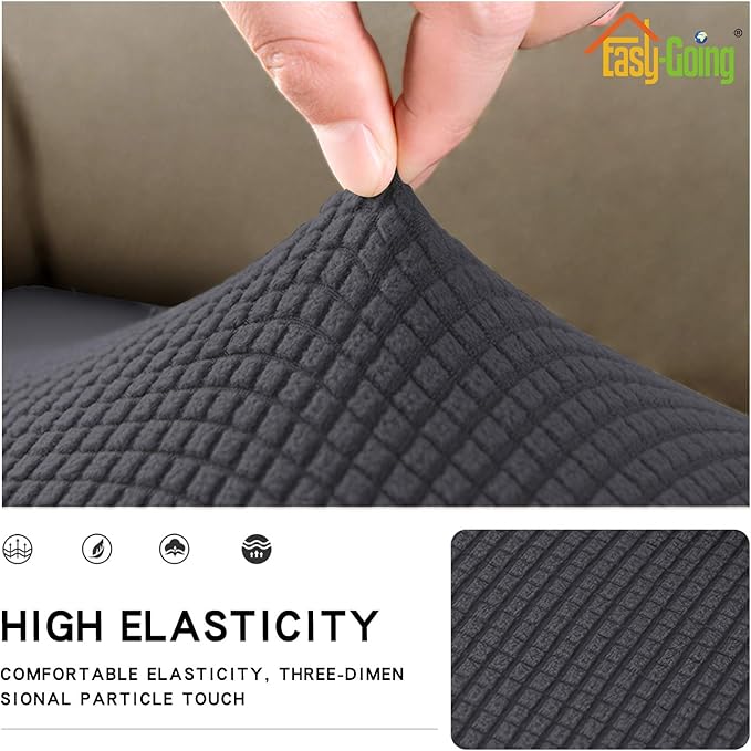 Easy-Going Stretch 1 Piece Loveseat Couch Cushion Cover - Image 4