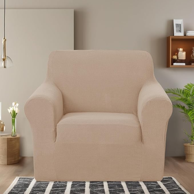 U-NICE HOME Stretch Recliner Chair Cover Armchair Slipcover, Camel | Furniture - Image 2