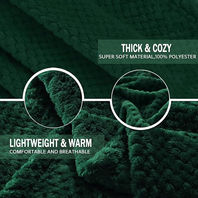 Exclusivo Mezcla Large Waffle Fleece Throw Blanket - Image 5