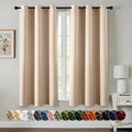 MIULEE Blackout Curtains for Bedroom 2 Panels 29 x 40 Inch Long Beige | Thermal by MIULEE