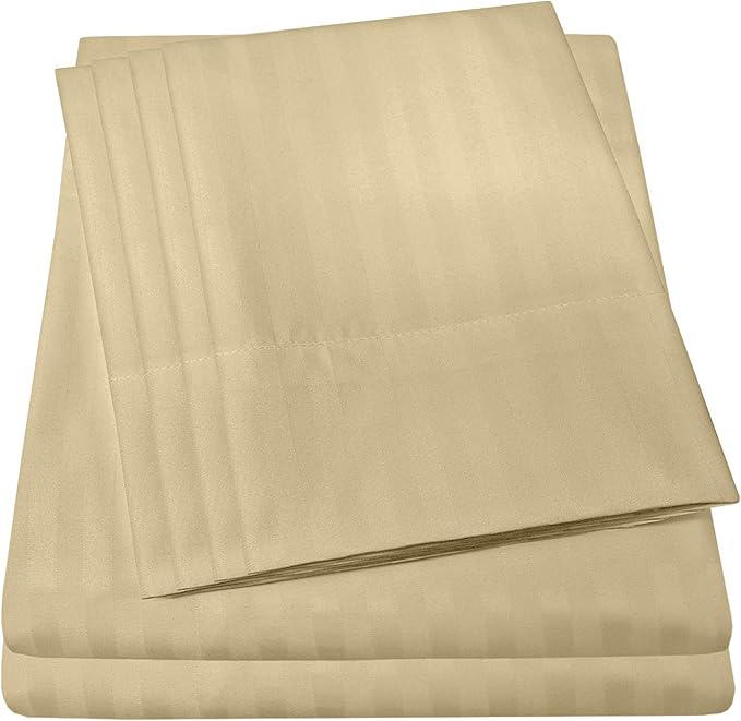 Full Size Bed Sheets - 6 Piece 1500 Supreme Collection Fine Brushed Microfiber Deep Pocket Full Sheet Set Bedding - 2 Extra Pillow Cases, Great Value, Full, Dobby Sage